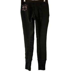 Equine Couture Pull On Knee Patch Winter Breeches Size Girls 12
